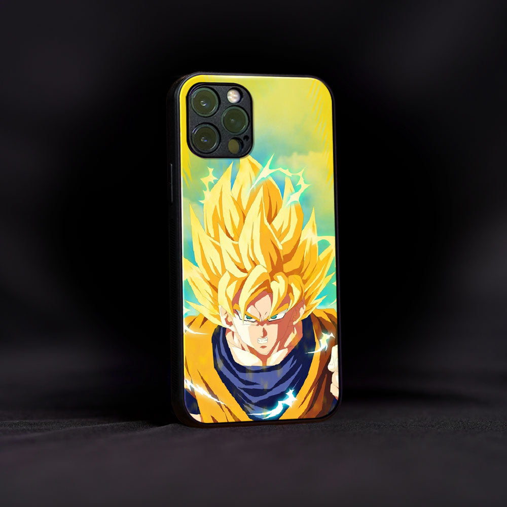 Saiyan en action - Boîtier en verre