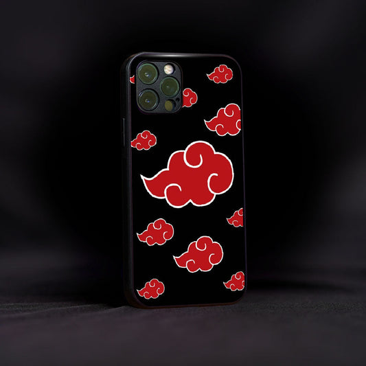 Glaskasten mit Akatsuki-Muster 