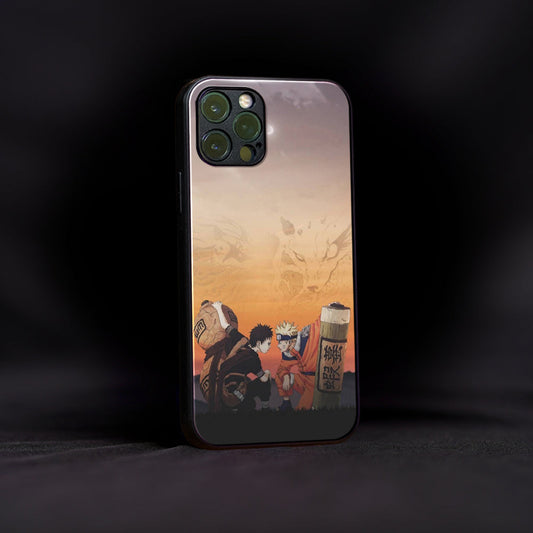 Naruto and Gaara Anime Glass Case