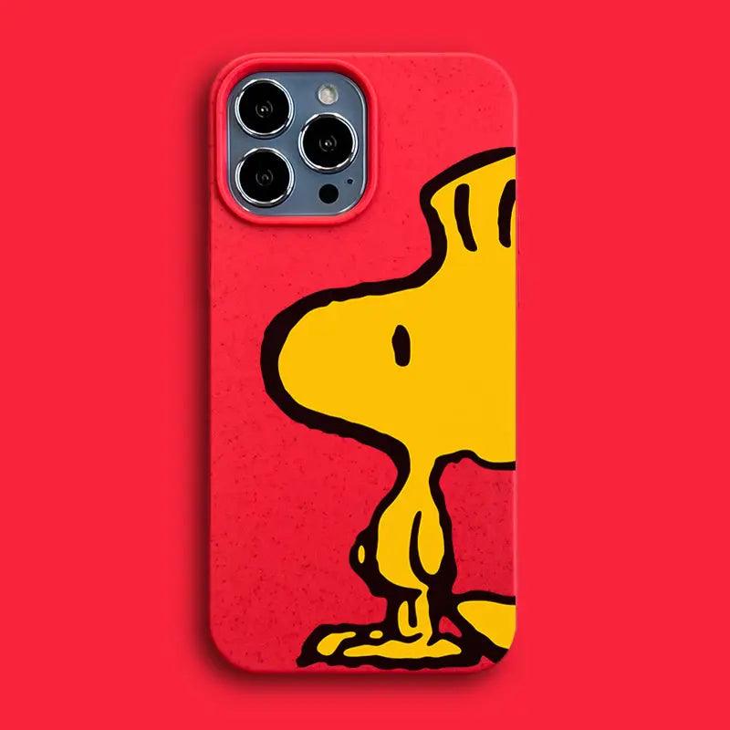 Show off your style with this cute Snoopy phone case, showcasing the iconic beagle in a playful PEANUTS comic art style.